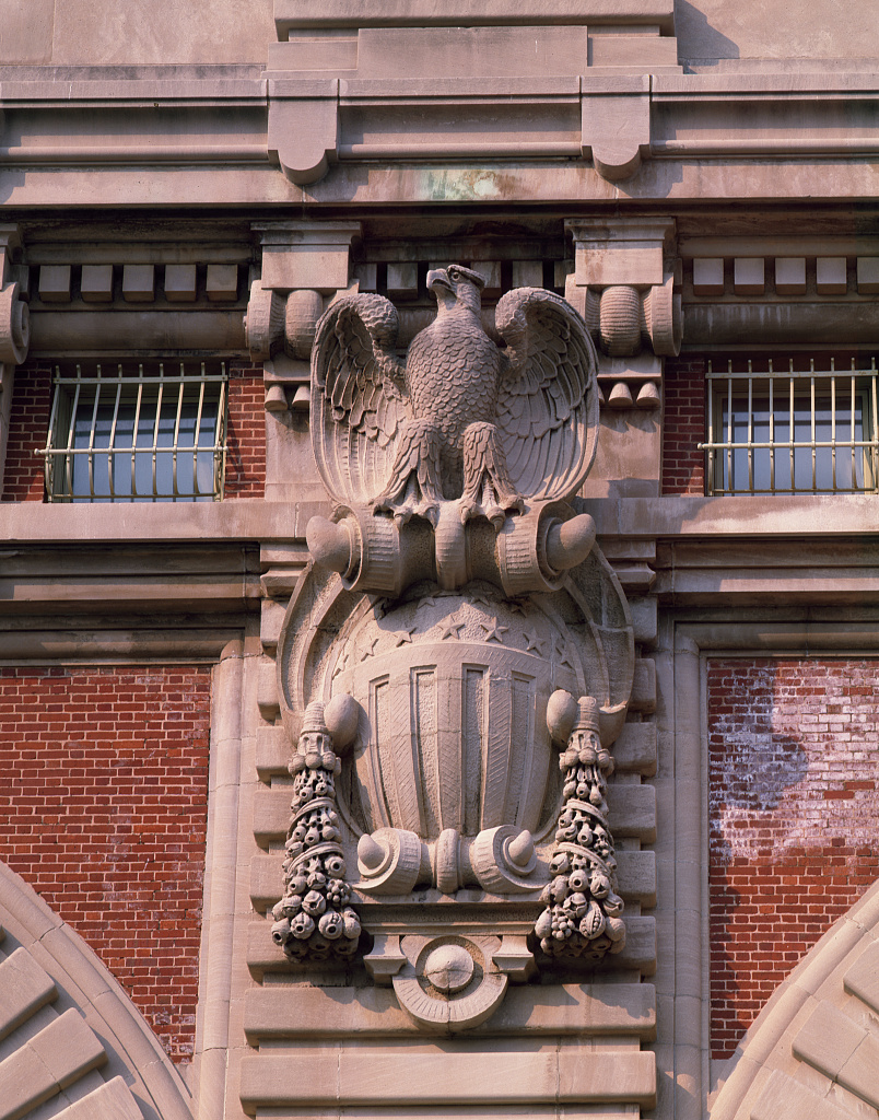 Architectural detail at the Ellis Island Immigration Museum, photographed by Carol M. Highsmith.